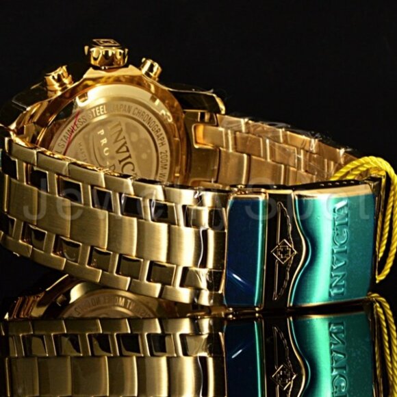 NEW Invicta Pro Diver SCUBA 48MM Black, Gold Dial Quartz - Picture 8 of 9